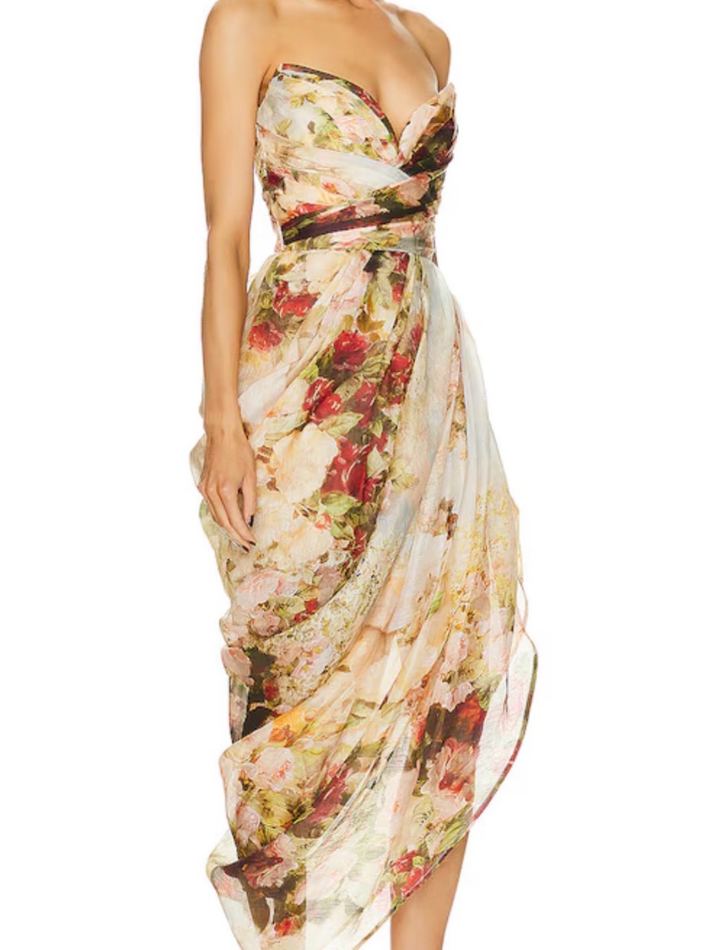 Zimmermann Luminosity Strapless Midi Dress - Picture 2 of 9